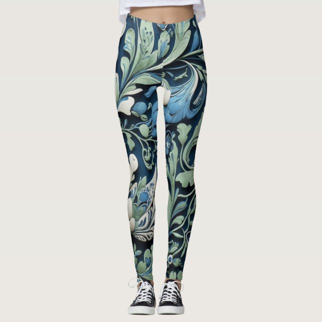 Leggings huella étnica y vintage rusa (Anverso)