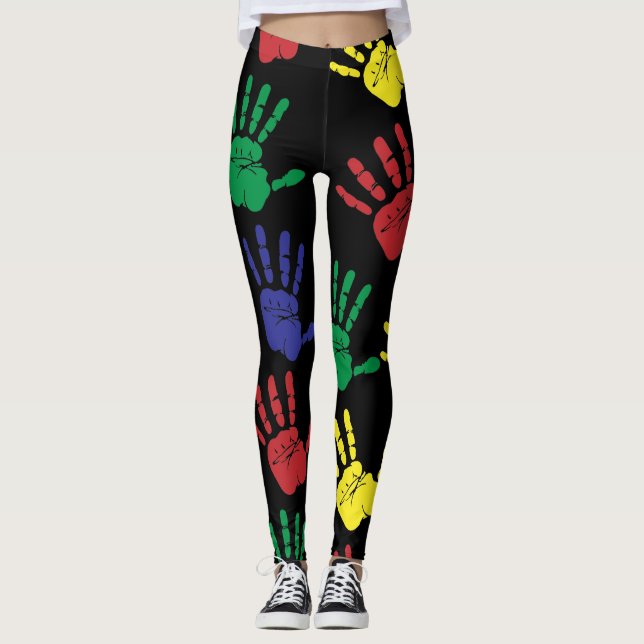 Leggings Huellas coloreadas de personalizar (Anverso)