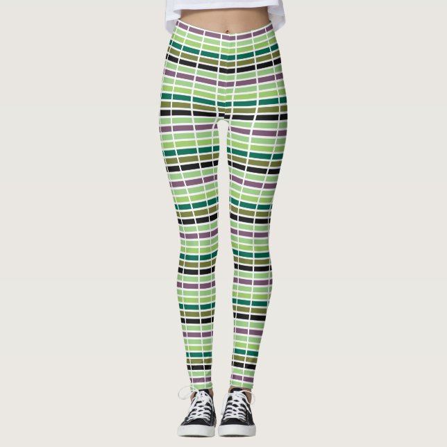 Leggings Hues negros morados verdes (Anverso)