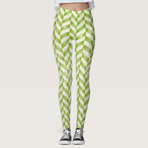 Leggings Hueso de arenque abstracto en la vegetación