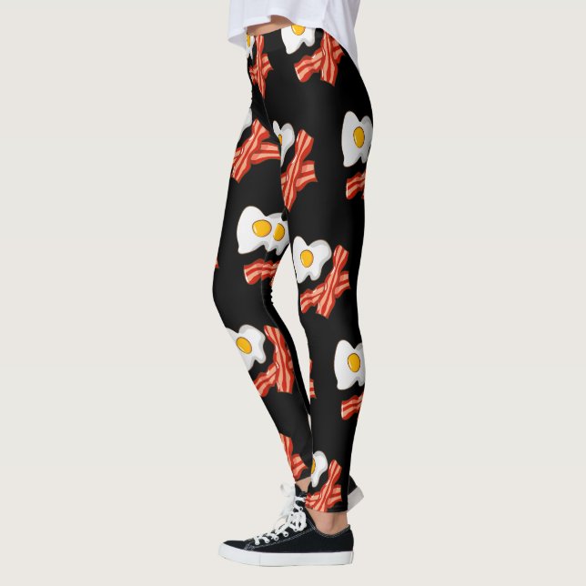Leggings Huevos Fritos Tocino Desayuno Amantes Comida Basur (Izquierda)