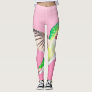 Leggings Hummingbird Vidrio Manchado Rosa