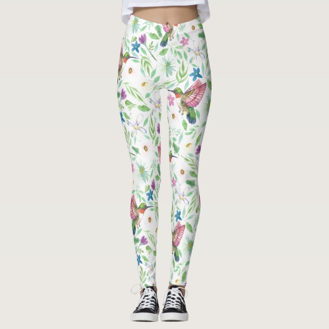 Leggings Hummingbirds - Florales botánicos (Anverso)