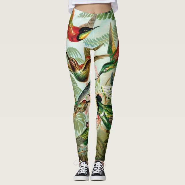 Leggings Hummingbirds por Ernst Haeckel (Anverso)