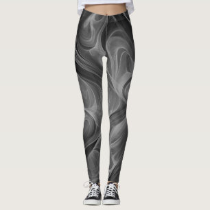 Leggings Humo coloreado en blanco y negro