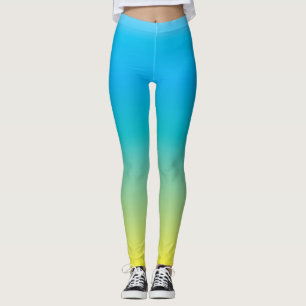 Leggings Humor agradable (color amarillo azulverde de la