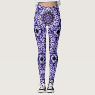 Leggings Hydrangea Pétalos de flores Resumen Patrón de arte