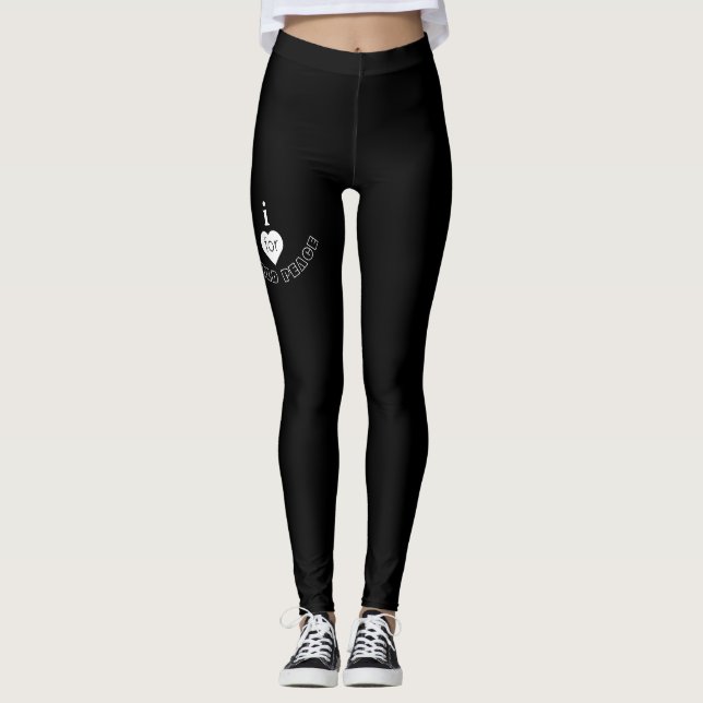 Leggings I Por La Paz Mundial Las Leggencias Negras (Anverso)