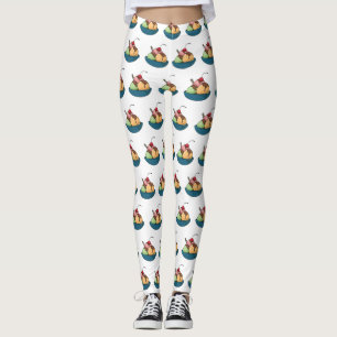 Leggings Ice cream cartoon illustration 