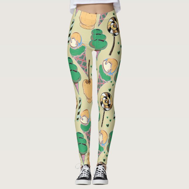 Leggings Ice cream pattern | Lollies pattern | lollipop 25 (Anverso)