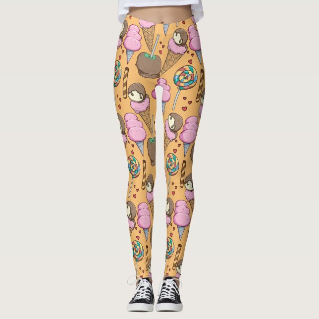 Leggings Ice cream pattern | Lollies pattern | lollipop 26 (Anverso)