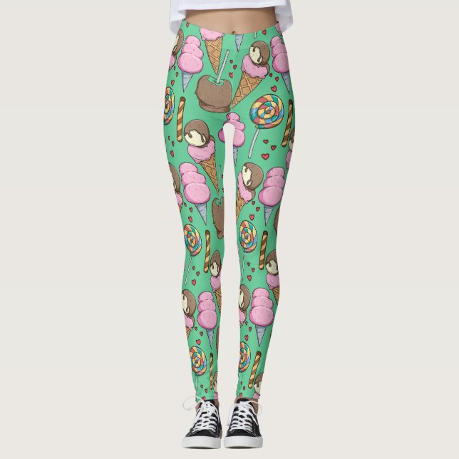 Leggings Ice cream pattern | Lollies pattern | lollipop 29 (Anverso)