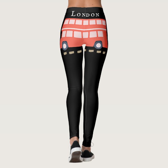 Leggings Icónica Red London Bus Black Fashion (Reverso)