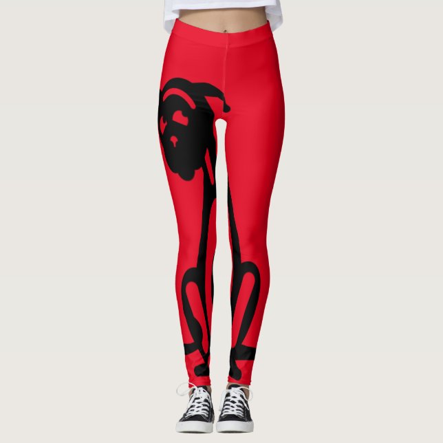Leggings ICONO del PERRO QUE SE SIENTA por Slipperywindow (Anverso)