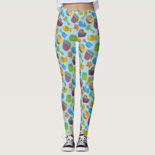 Leggings Iconos de juguetes de playa