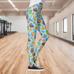 Leggings Iconos de juguetes de playa