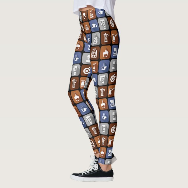 Leggings Iconos gráficos de café (Izquierda)