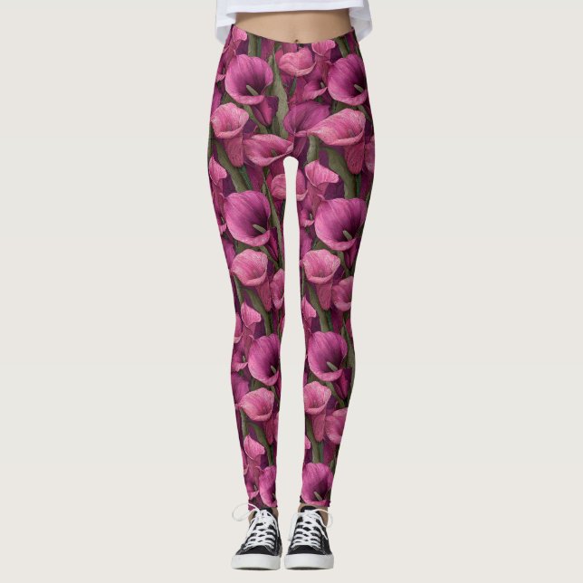 Leggings Ideas de regalos de flores de lirios de Calla de m (Anverso)