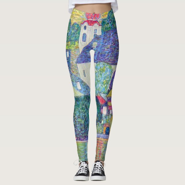 Leggings Iglesia de St. Wolfgang, por Gustav Klimt, arte vi (Anverso)