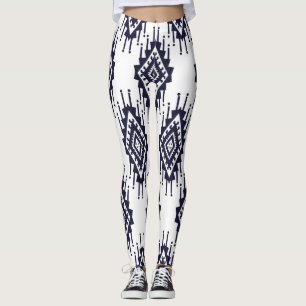 Leggings Ikat Boho Aztec Textile Motif
