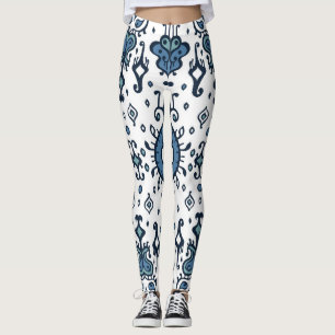 Leggings Ikat, ornamento tribal, étnico sin costuras.