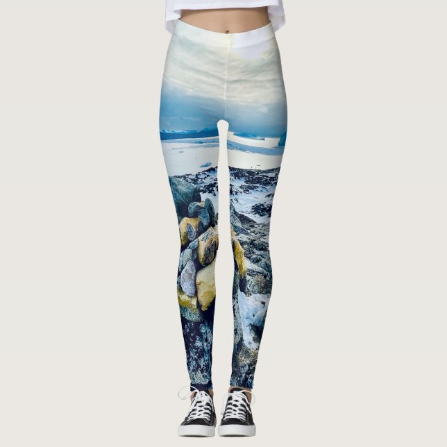 Leggings Ilulissat Groenlandia Camino Amarillo Icebergs (Anverso)