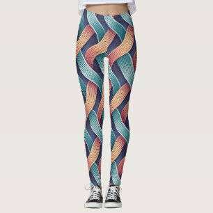 Leggings Ilusión de flujo de gradiente Abstracto 3D conti