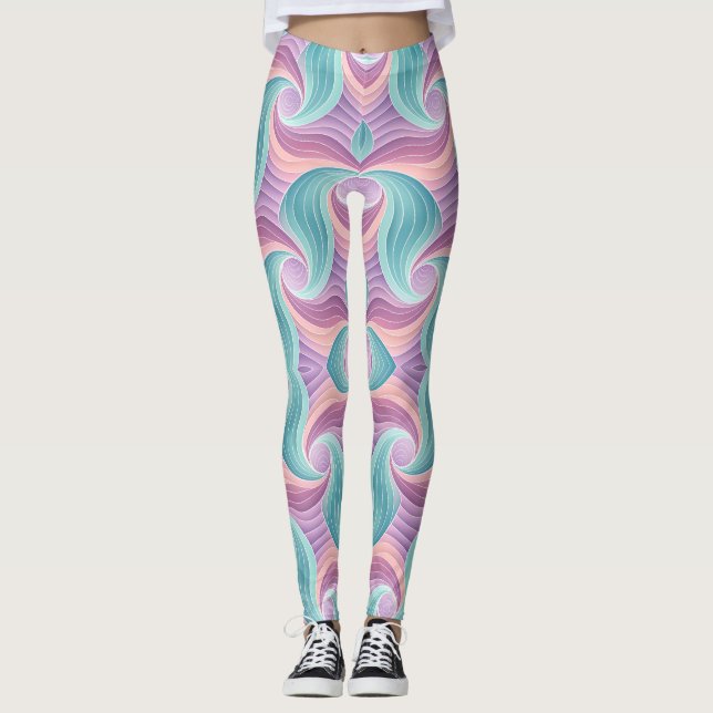 Leggings Ilusión de Profundidad Fluida Soñadora | Suave y S (Anverso)
