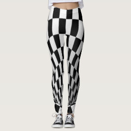 Leggings Ilusión del vórtice en blanco y negro