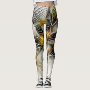 Leggings Ilusión óptica abstracta fractal 3D con profundida