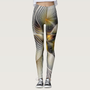 Leggings Ilusión óptica abstracta fractal 3D con profundida