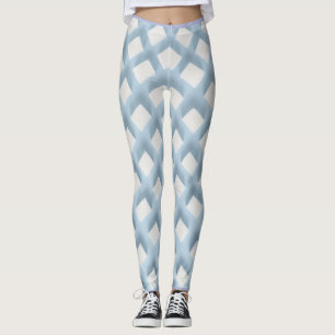 Leggings Ilusión óptica blanca y azul