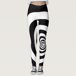 Leggings Ilusión óptica hipnótica Círculos concéntrico