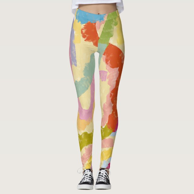Leggings Ilustración abstracta del baile Badja de Cabo Verd (Anverso)