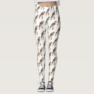 Leggings Ilustracion americano de aves de Kestrel