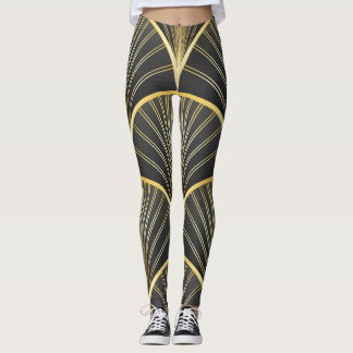 Leggings Ilustracion Art Deco de textura geométrica