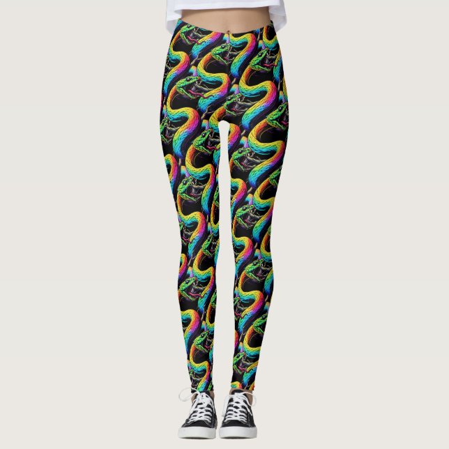 Leggings Ilustracion colorido de serpiente (Anverso)