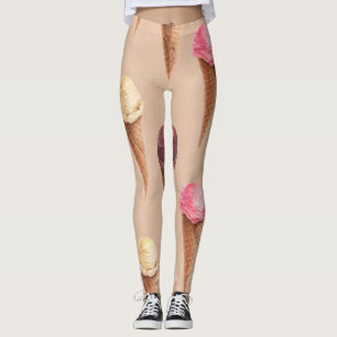 Leggings Ilustracion de agua transparente con crema de hiel