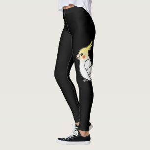 Leggings Ilustración de ave de dibujos animados Lutino Cock
