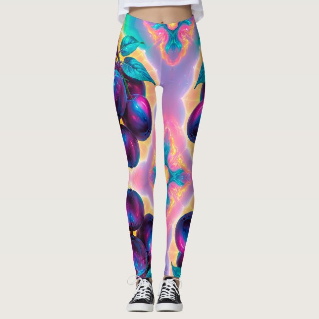 Leggings Ilustracion de ciruela (Anverso)