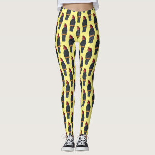 Leggings Ilustración de dibujos animados de ave cacatúa gan