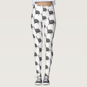 Leggings Ilustración de dibujos animados de ave de Guinea d