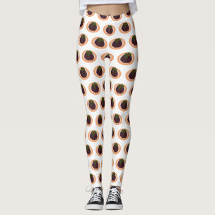 Leggings Ilustración de dibujos animados de pudín de Navida