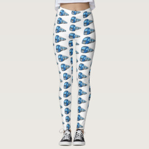 Leggings Ilustración de dibujos animados de tren eléctrico