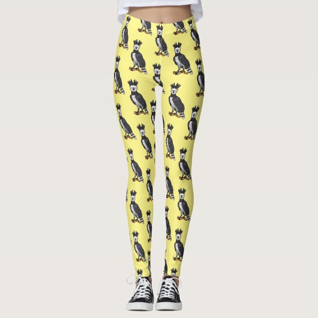 Leggings Ilustracion de Harpy Eagle personalizado (Anverso)