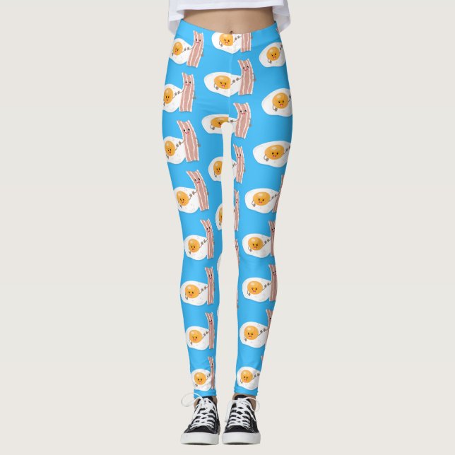 Leggings Ilustracion de huevo de kawaii y personalizado de  (Anverso)
