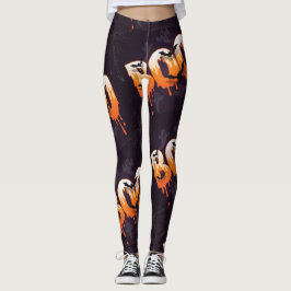 Leggings Ilustración de la noche de Halloween