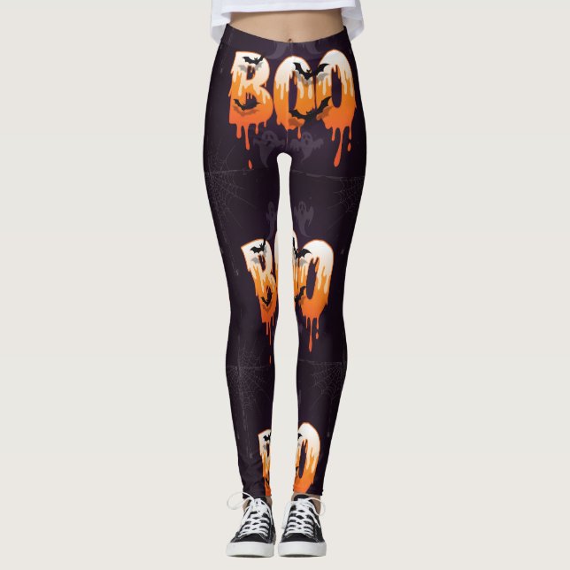 Leggings Ilustración de la noche de Halloween (Anverso)