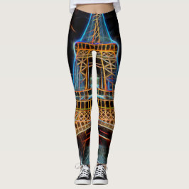 Leggings Ilustracion de la Torre Eiffel - París, Francia