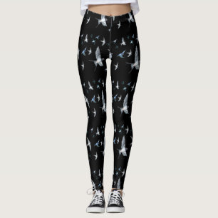 Leggings Ilustracion De Las Aves Tragadas Voladoras